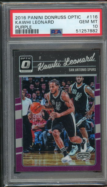 2016 Optic Purple Kawhi Leonard PSA 10 