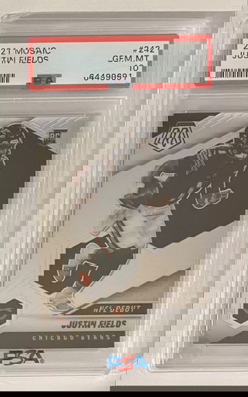 2021 Mosaic Justin Fields Bears Rookie PSA 10