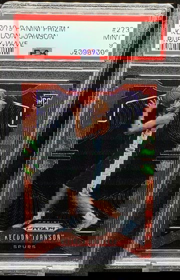 2019 Panini Prizm Ruby Wave #273 Keldon Johnson Spurs RC Rookie Card PSA 9 MINT