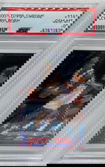 2003 Topps Chrome Chris Bosh Rookie #114 Gem Mint PSA 10