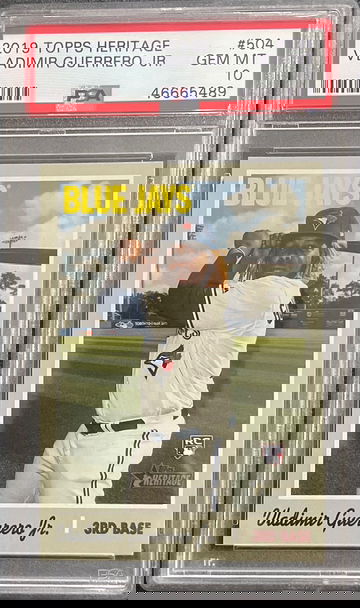 PSA 10 2019 Topps Heritage Vladimir Guerrero Jr Rookie RC Card # 504 PSA 10 Gem