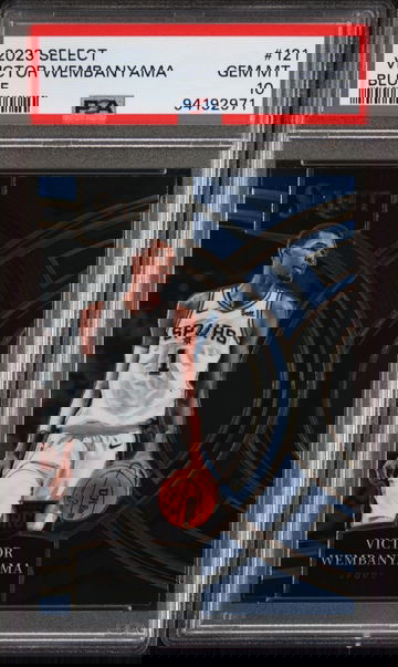 2023-24 Panini Select Victor Wembanyama #121 Blue San Antonio Spurs RC PSA 10