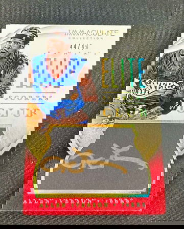 2013 Allen Iverson Panini Immaculate Gold Elite Scorers Club Ink Auto /49 #9 Autograph SP