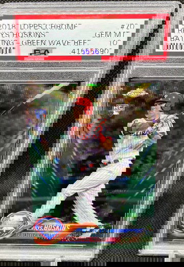 Rhys Hoskins Green Wave RC /99 PSA 10