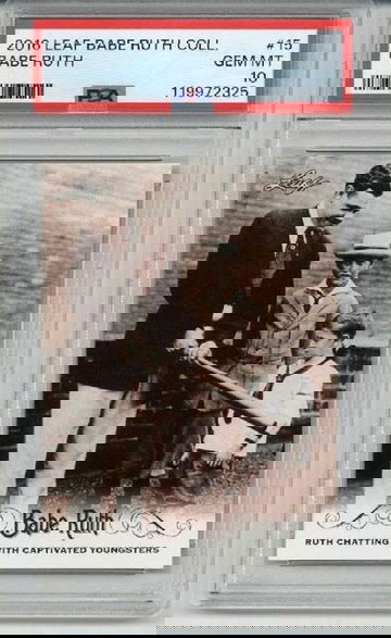 2016 LEAF BABE RUTH COLLECTION #15 BABE RUTH NEW YORK YANKEES PSA 10 LOW POP