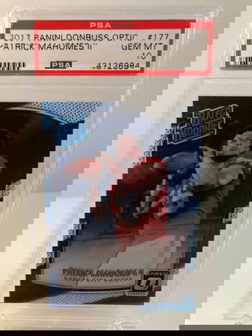 2017 Donruss Optic Patrick Mahomes RC PSA 10
