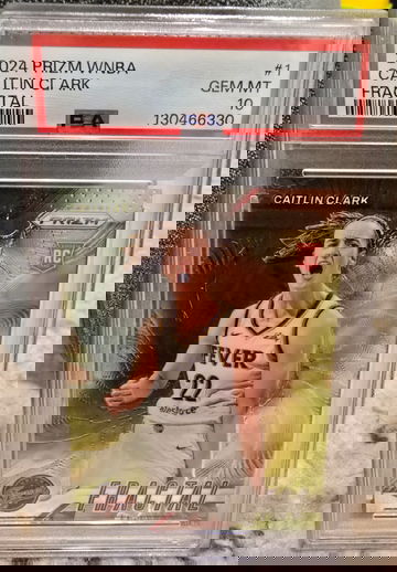 2024 WNBA Prizm Caitlin Clark Fractal PSA 10