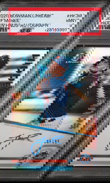 2020 Bowman Chrome Hidden Finds Autograph Jeff Mcneil #HFJM /99 PSA 9