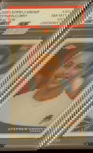 2009 Topps Chrome Refractor Steph Curry RC /500 PSA 8.5 MBA Silver Diamond