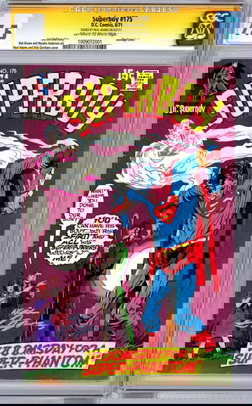 SUPERBOY #175 CGC-SS 7.5 SIGNED ORIG ARTIST NEAL ADAMS GIORDANO & ADAMS CVR 1971