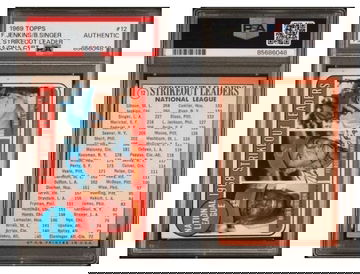 1969 Topps leaders #12 Jenkins & Singer PSA Auto Authentic 