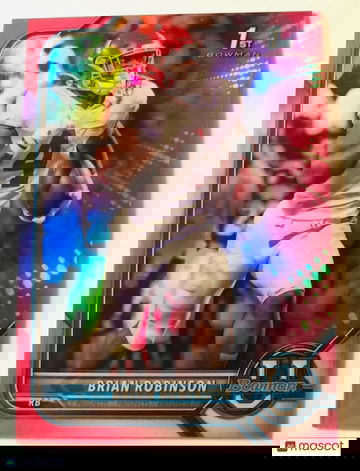 2022 Bowman University BRIAN ROBINSON JR. PINK REFRACTOR 1st Bowman RC #48
