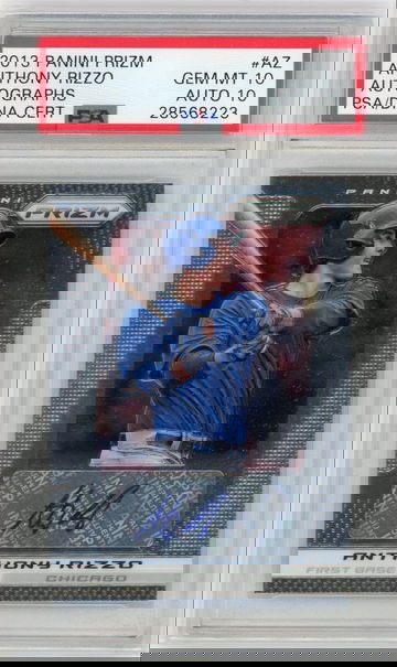 2013 Panini Prizm Autographs #AZ Anthony Rizzo PSA/DNA GEM MINT10/AUTO10