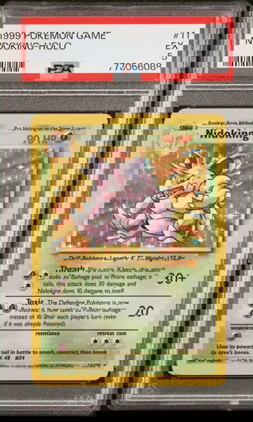 1999 Pokemon Base Set Holo Nidoking #11 PSA 5