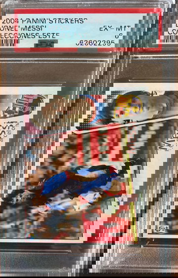 2004 Panini Stickers Lionel Messi Colecciones Este PSA 6