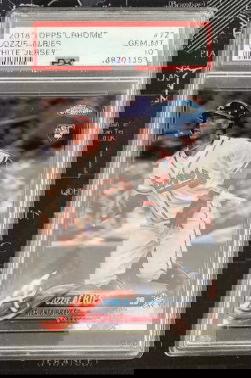 2018 Topps Chrome Ozzie Albies Rookie RC PSA 10