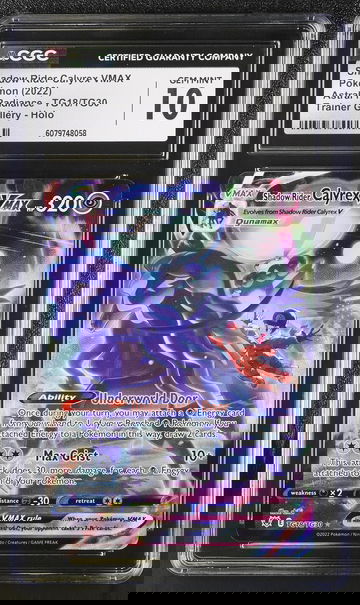 2022 Pokémon Astral Radiance TG Shadow Rider Calyrex VMAX #TG18/TG30 CGC 10