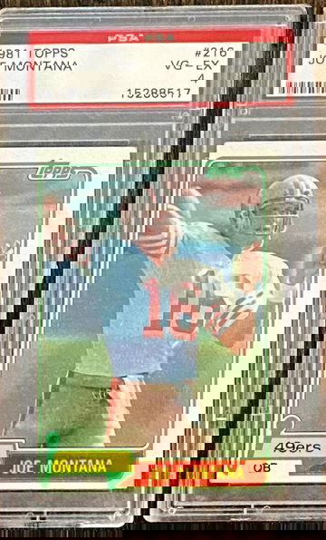 PSA 4 1981 Topps JOE MONTANA ROOKIE CARD RC # 216 ~ HOF San Francisco 49er's