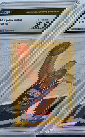 1994-95 Basketball Skybox Emotion Grant Hill #102 RC Rookie - Graded 8.5 NM+ New Label Slab
