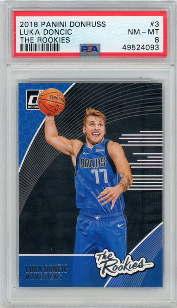 2018-19 Donruss Luka Doncic PSA 8 The Rookies