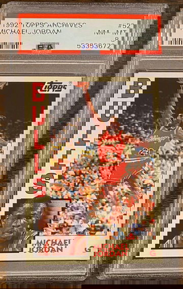 1992  Topps Archives ‘the Rookies’ Michael Jordan PSA 8 Bulls