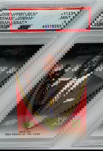 2008 UPPER DECK MICHAEL JORDAN LEGACY #1129 HOF PSA 9 