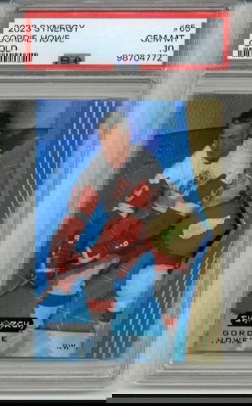 2023 UPPER DECK SYNERGY GOLD #65 GORDIE HOWE RED WINGS /25 PSA 10 LOW POP