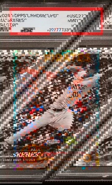 2024 TOPPS CHROME UPDATE X-FRACTOR #USC27 PAUL SKENES ROOKIE RC PSA 9