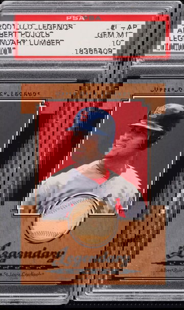 2001 Upper Deck Albert Pujols Legends Lumber Rookie Card PSA 10 Gem Mint *pop 1