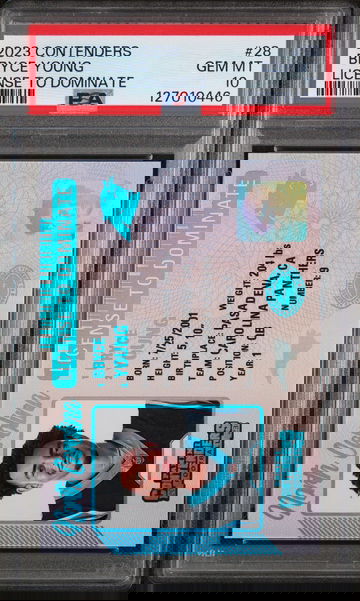 2023 Panini Contenders License To Dominate Bryce Young #28 PSA 10