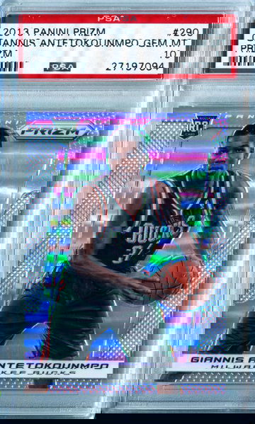 2013 Panini Prizm Silver Prizm #290 Giannis Antetokounmpo RC PSA 10 GEM MINT