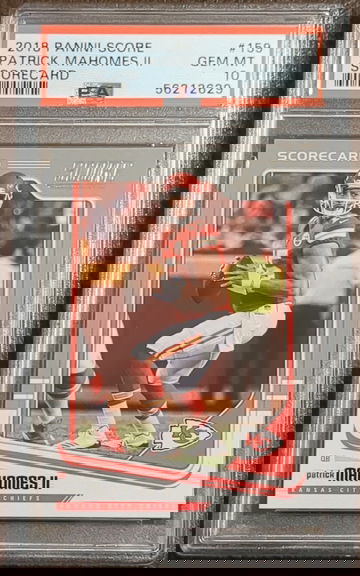 2018 Panini Scorecard, #159, Patrick Mahomes II, PSA 10