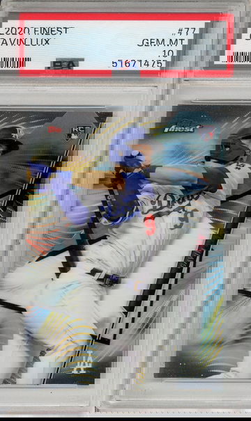 2020 Topps Finest Gavin Lux #77 Los Angeles Dodgers RC Rookie PSA 10 GEM MINT