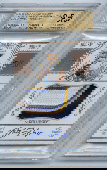 JUSTIN HERBERT 2020 National Treasures Crossover Rookie RPA /99 BGS 9.5 10 Auto