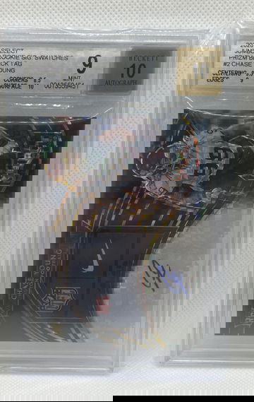 2020 Select Chase Young Jumbo Rook Sig Swatches Prizm Black Tag BGS 9/10 1 OF 1