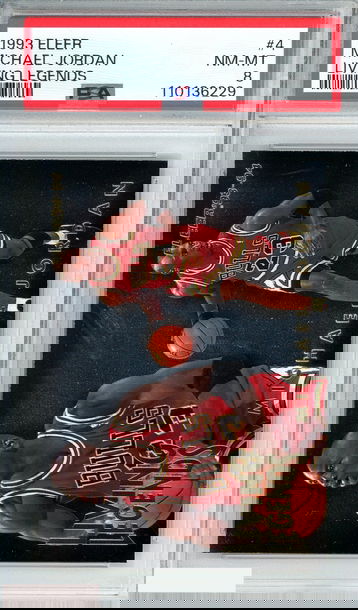 1993 FLEER MICHAEL JORDAN #4 LIVING LEGENDS CHICAGO BULLS PSA 8 NM-MT