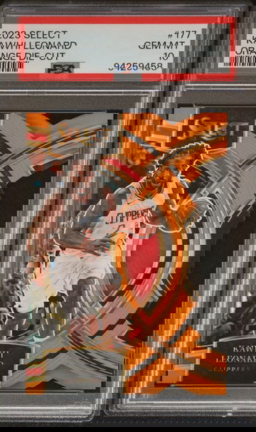 2023 Panini Select Orange Die-Cut Kawhi Leonard #177 /65 PSA 10