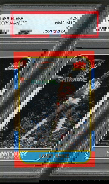 1986 Fleer Larry Nance PSA 8