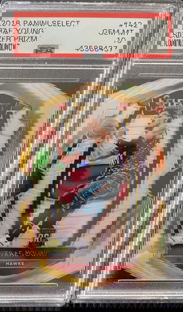 2018 Select Trae Young Premier Level Silver Prizm Rookie RC PSA 10 Gem Mint