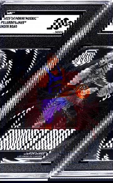 2023-24 Panini Mosaic #9 Lebron James Thunder Road SGC 10