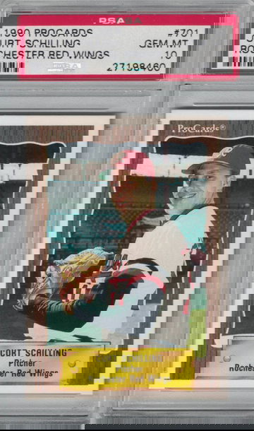 1990 Procards Rochester Red Wings Curt Schilling PSA 10 Gem-Mint