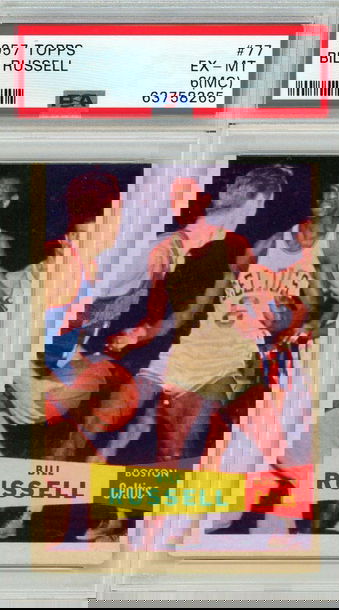 1957 Topps Bill Russell Rookie #77 PSA 6 (MC) P1308