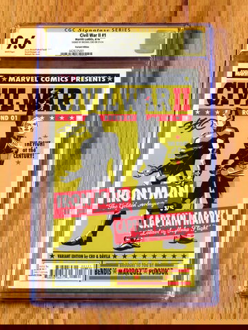  CIVIL WAR II #1 VARIANT CGC SS 9.6 2016 Signature Series Michael Cho TOP POP