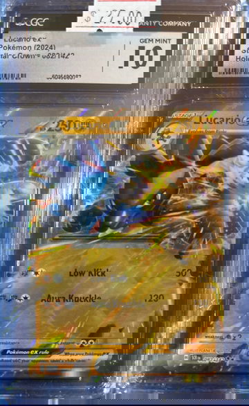 2024 Pokémon Lucario ex Stellar Crown 082/142 CGC 10 Gem Mint