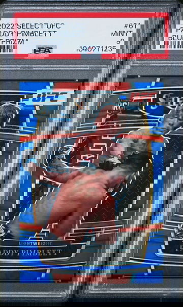 Paddy Pimblett 2022 Select UFC Blue Prizm PSA 9