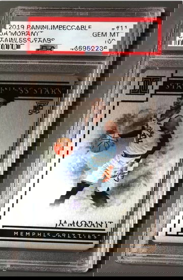 2019-20 Panini Impeccable JA Morant /99 Stainless Stars Silver PSA 10