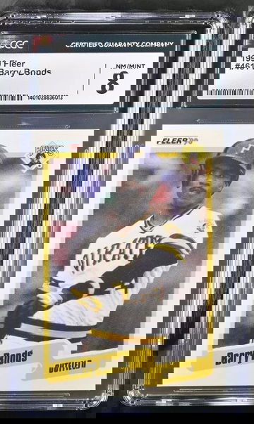 1990 FLEER #461 BARRY BONDS PIRATES CGC 8