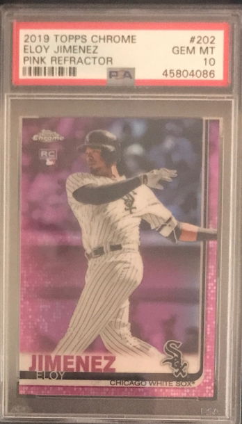 2019 Topps Chrome Pink Refractor Eloy Jimenez #202 PSA 10