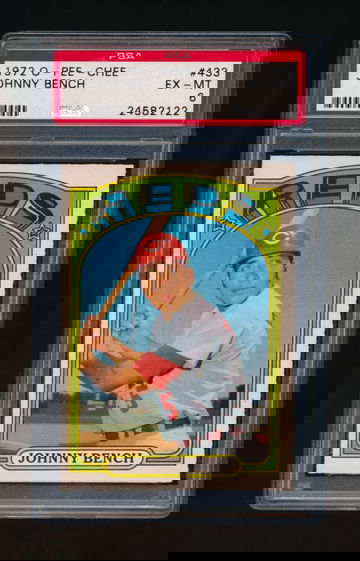 1972 OPC #433, Johnny Bench PSA 6 EXMT