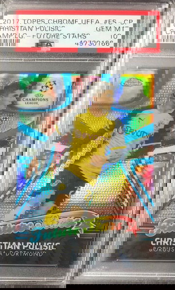2017 Topps Chrome UEFA Champions League Christian Pulisic Future Stars PSA 10 Gem Mint 